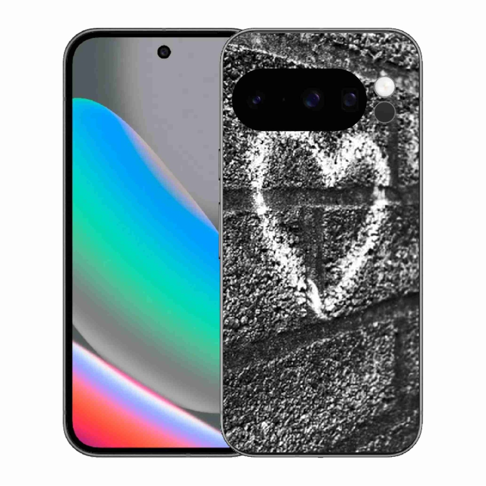 Gelový kryt mmCase na Google Pixel 10 Pro - srdce na zdi