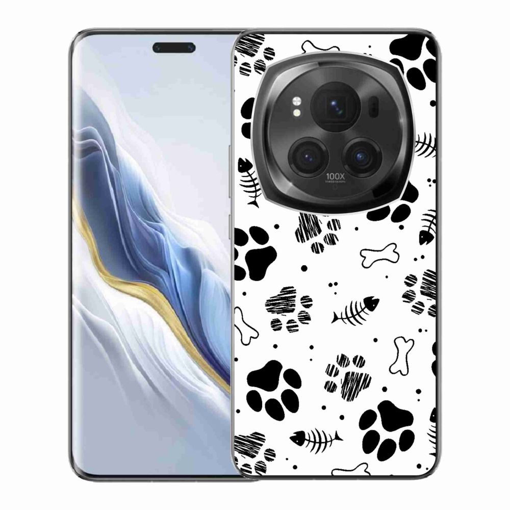Gelový kryt mmCase na Honor Magic 6 Pro 5G - psí tlapky 1