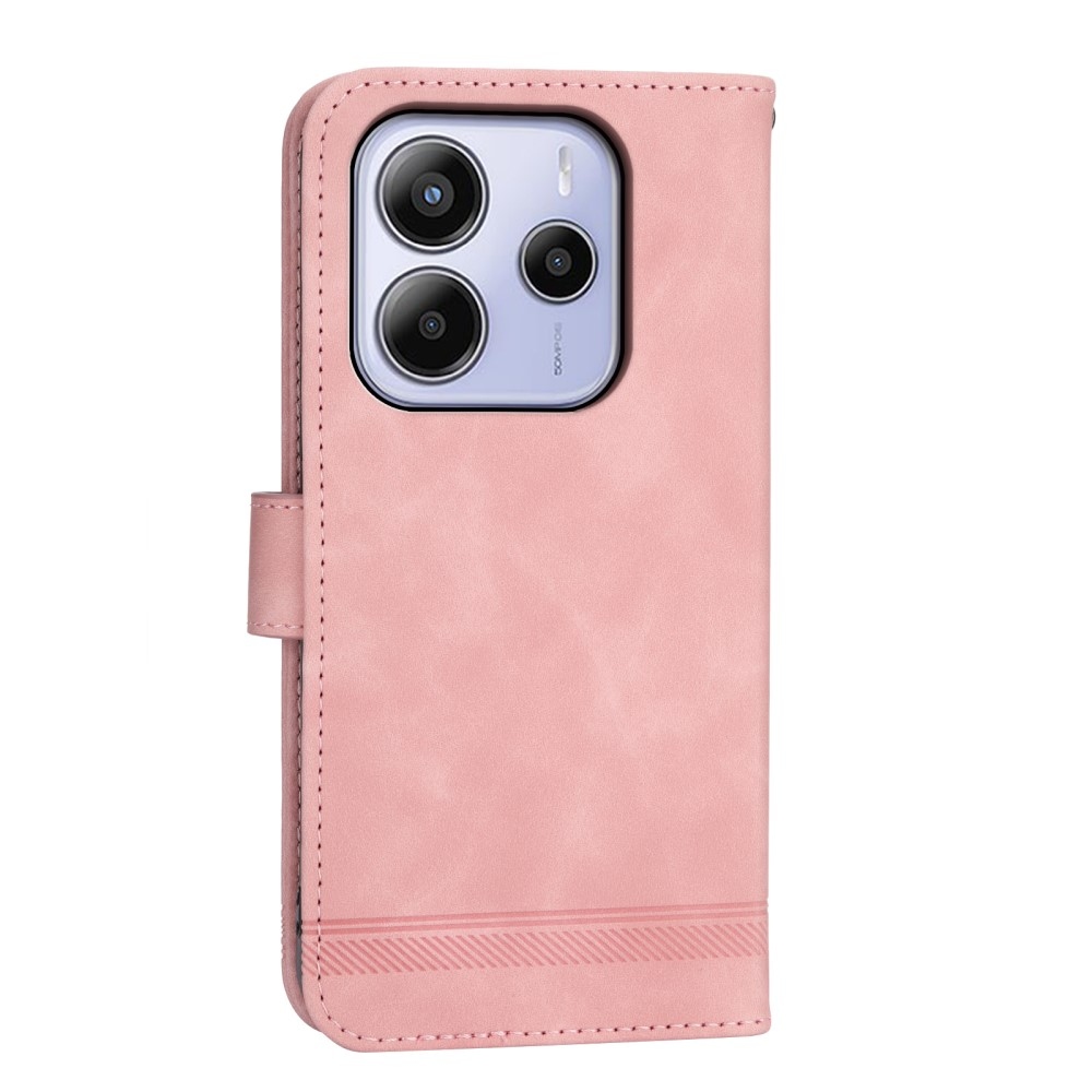 DIERFENG knížkové pouzdro na Xiaomi Redmi Note 14 - růžové