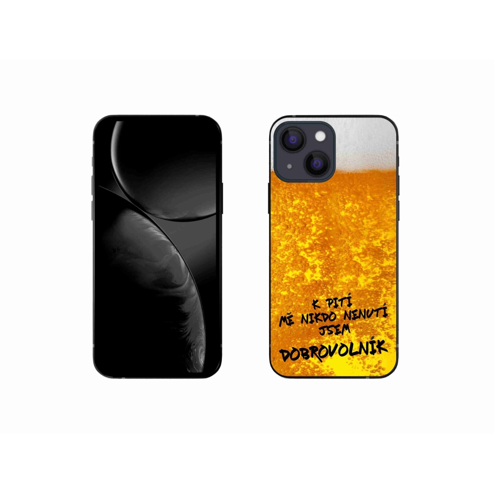 Gelový kryt mmCase na iPhone 13 mini 5.4 - pivní motiv 4