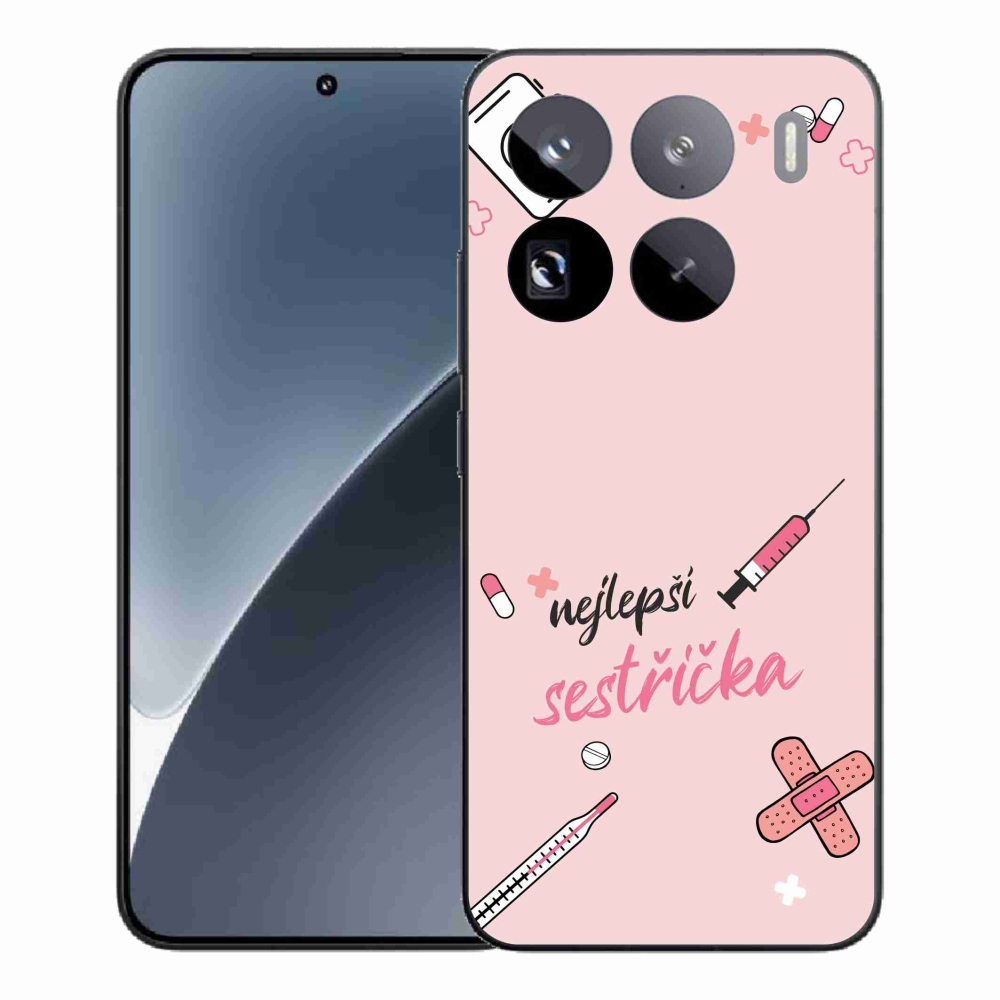 Gelový kryt mmCase na Xiaomi 15 Pro - nejlepší sestřička růžové pozadí