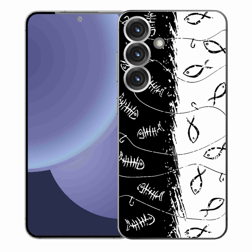 Gelový kryt mmCase na Samsung Galaxy S25+ - kostry a rybky
