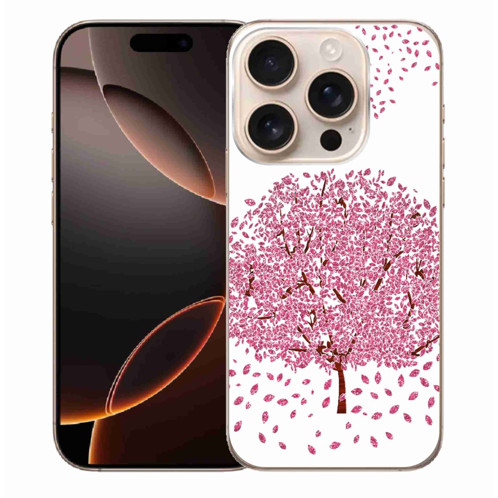 Gelový kryt mmCase na iPhone 16 Pro Max - kreslený strom s listy