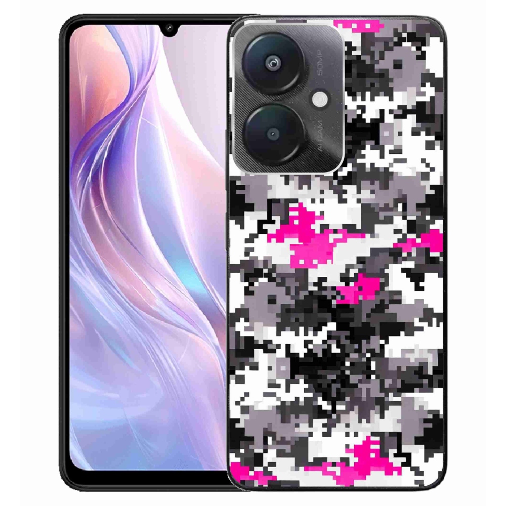 Gelový kryt mmCase na Xiaomi Redmi 13C 5G - maskáčový vzor 4