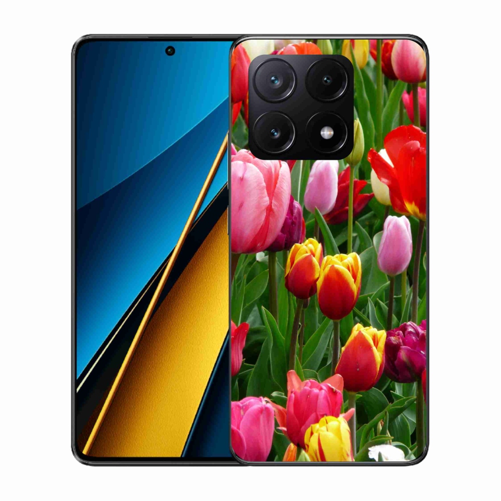 Gelový kryt mmCase na Xiaomi Poco X6 Pro 5G - tulipány