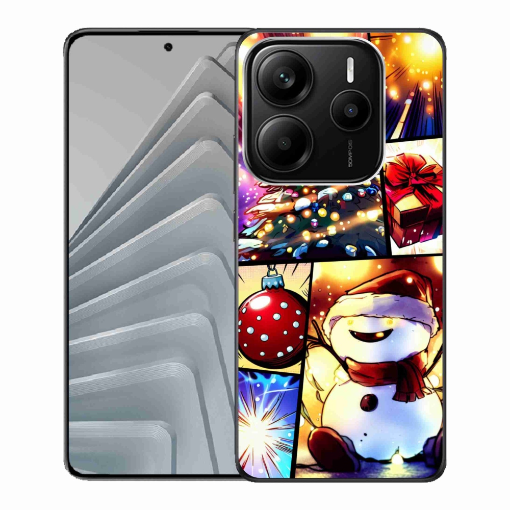 Gelový kryt mmCase na Xiaomi Redmi Note 14 5G - vánoční motivy 1