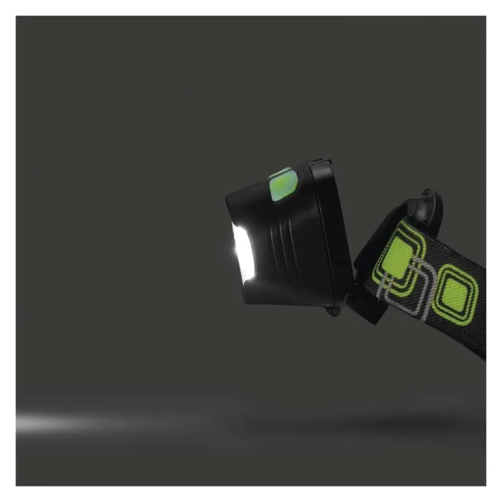 COB LED + LED čelovka P3536, 220 lm, 100 m, 3× AAA