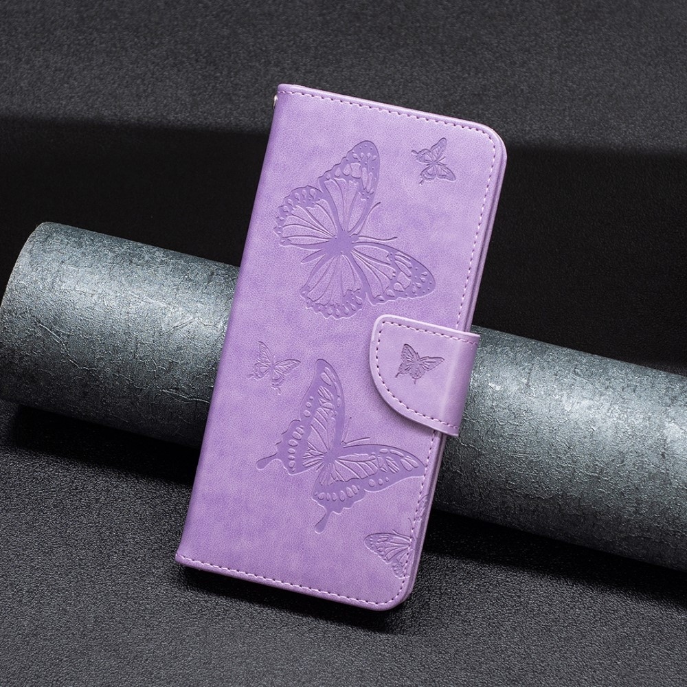 Butterfly knížkové pouzdro na iPhone 16 Pro - světlefialové