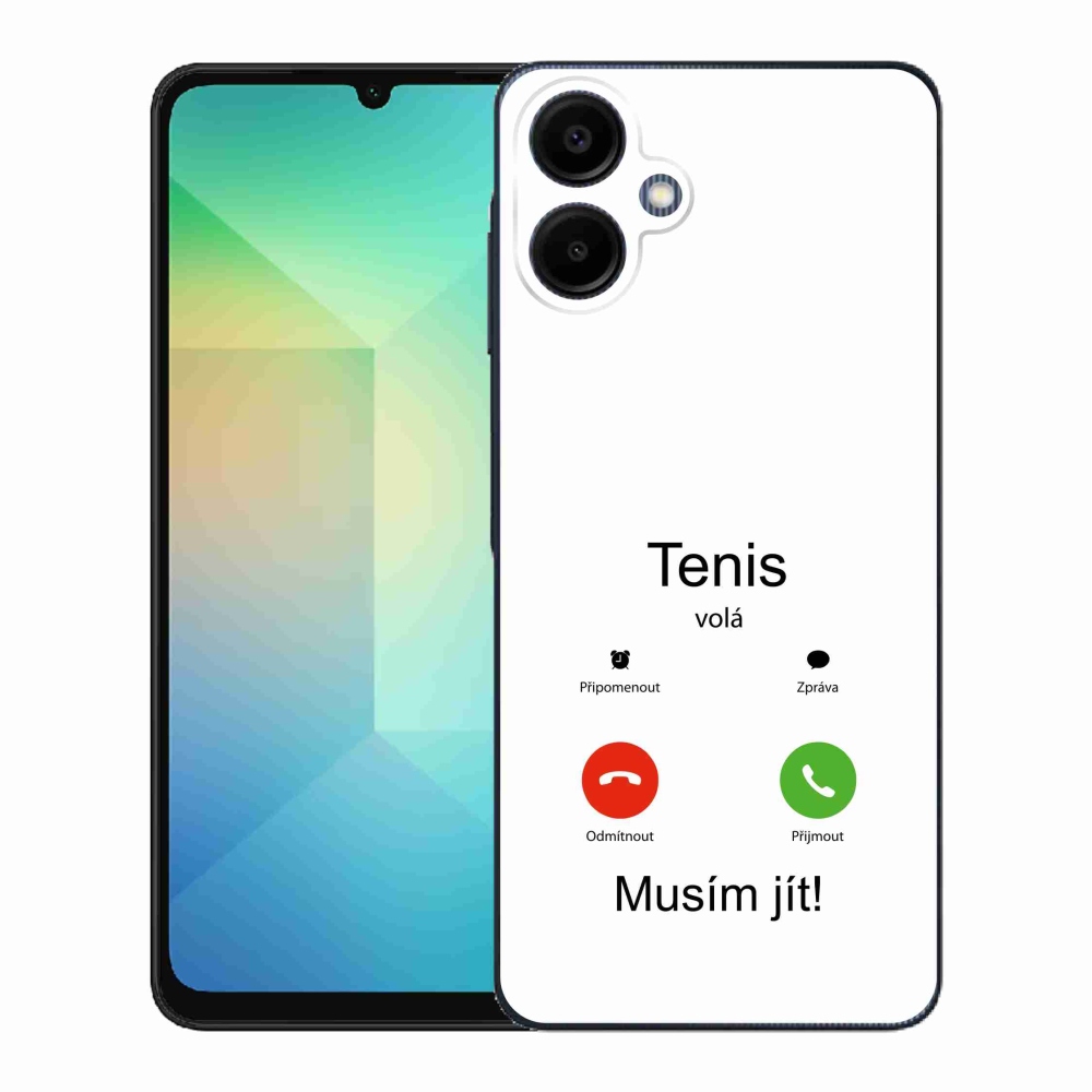 Gelový kryt mmCase na Samsung Galaxy A06 4G - tenis volá bílé pozadí