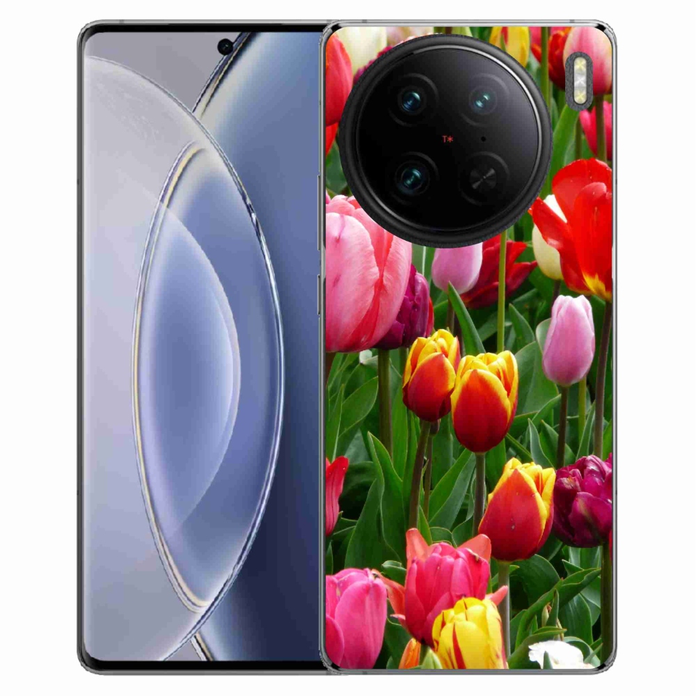 Gelový kryt mmCase na Vivo X90 Pro - tulipány