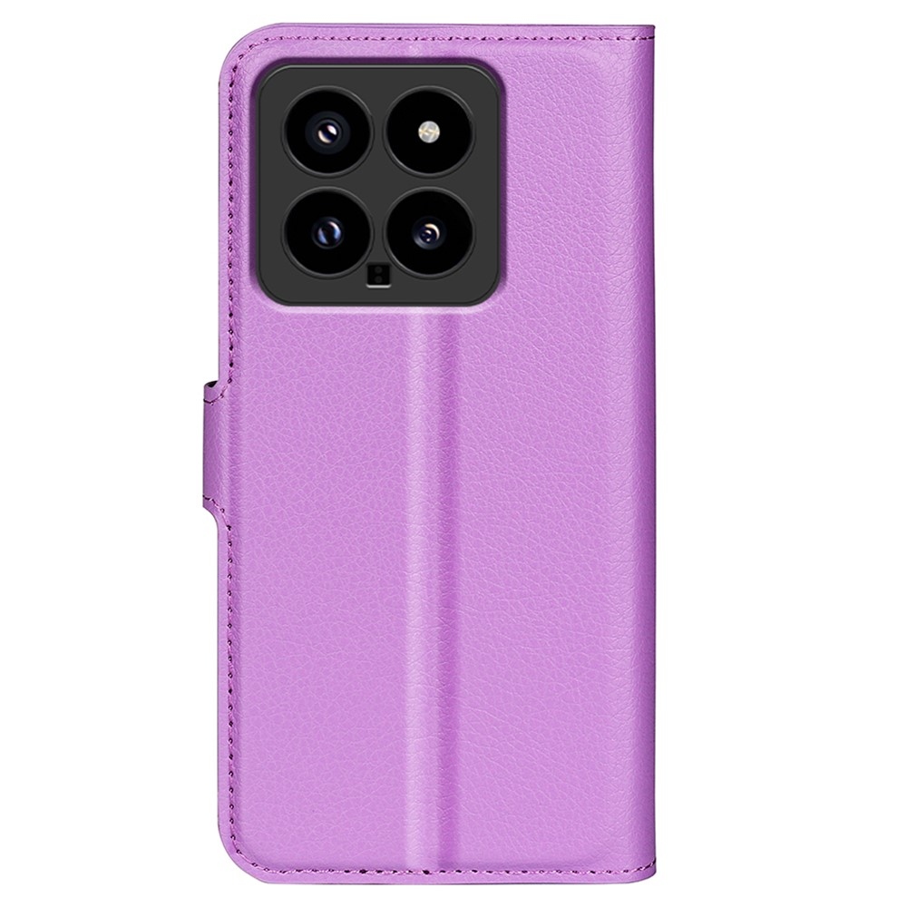 Litchi knížkové pouzdro na Xiaomi 14 - fialové