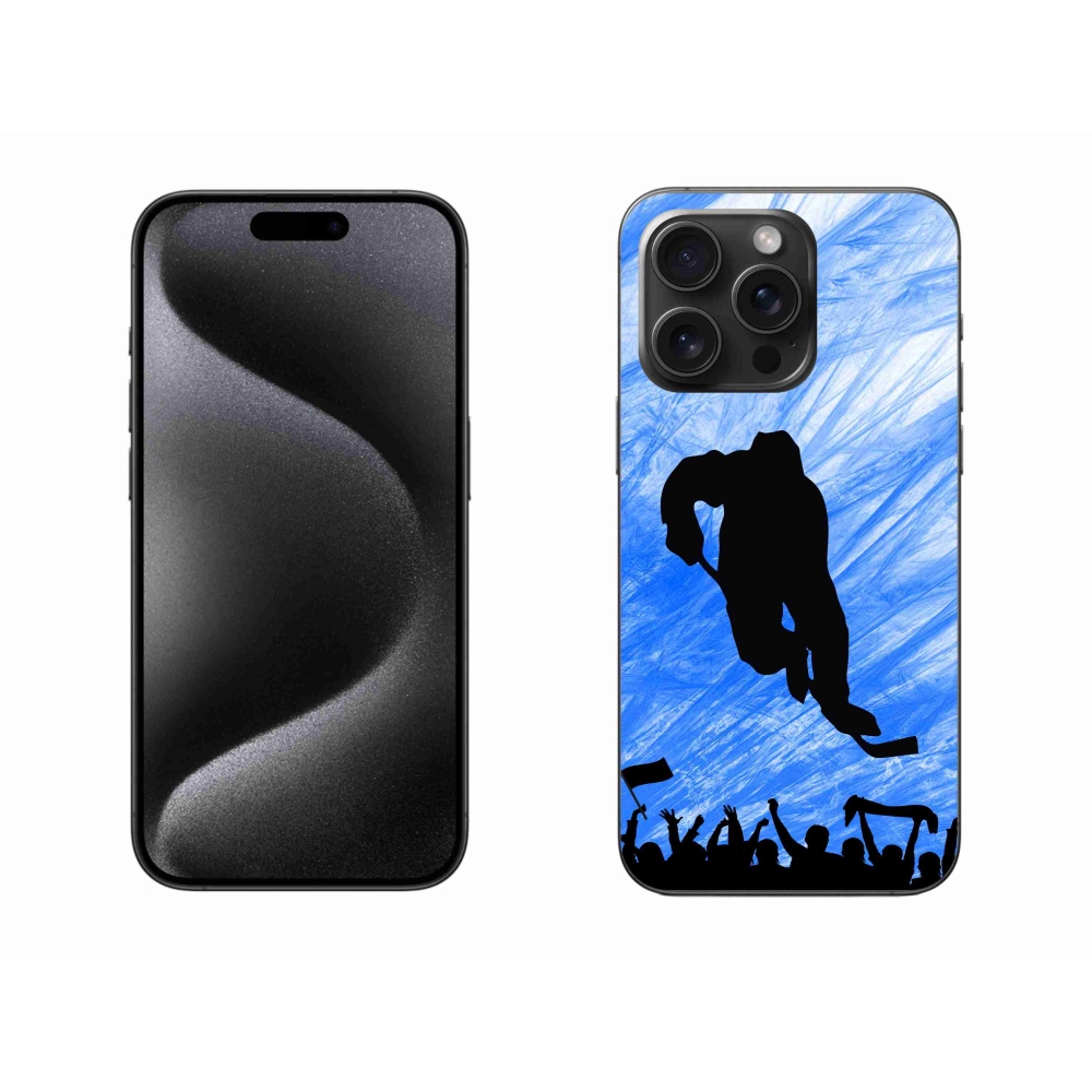 Gelový kryt mmCase na iPhone 15 Pro Max - hokejový hráč