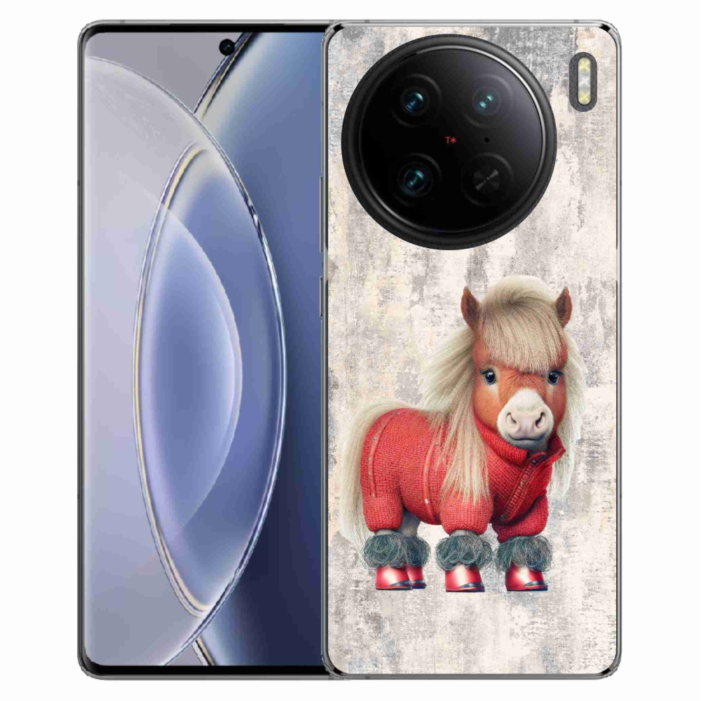 Gelový kryt mmCase na Vivo X90 Pro - poník ve svetru
