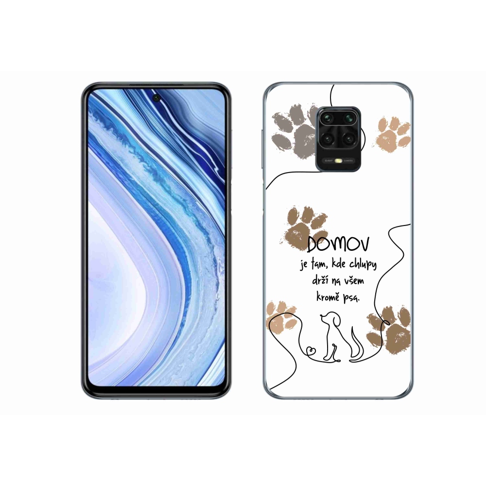 Gelový kryt mmCase na Xiaomi Redmi Note 9S - psí motiv bílé pozadí