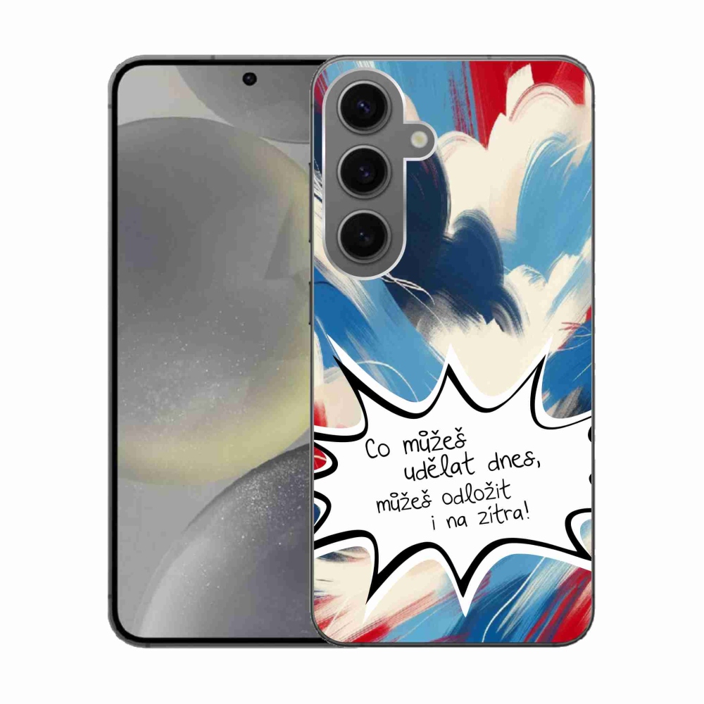 Gelový kryt mmCase na Samsung Galaxy S24 - vtipný text 9 bílé pozadí