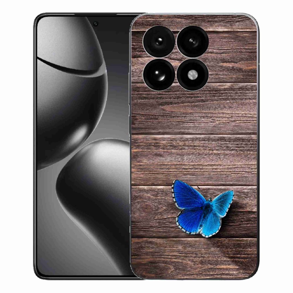 Gelový kryt mmCase na Xiaomi 15T - modrý motýl 1