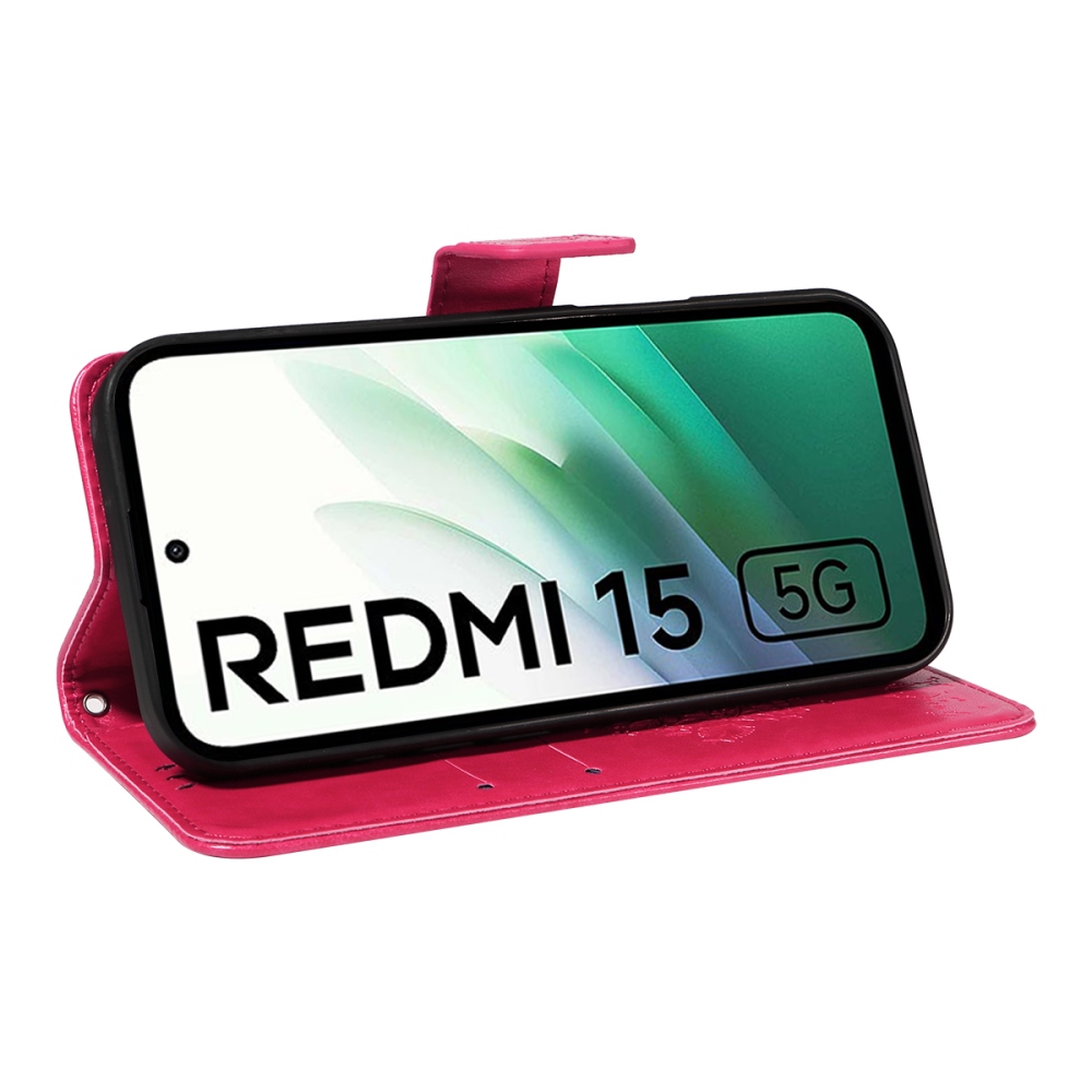 Trees knížkové pouzdro na Xiaomi Redmi 15 4G (171mm) - rose