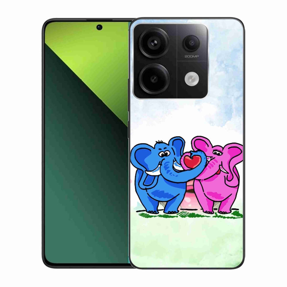 Gelový kryt mmCase na Xiaomi Redmi Note 13 Pro 5G/Poco X6 5G - zamilovaní sloni