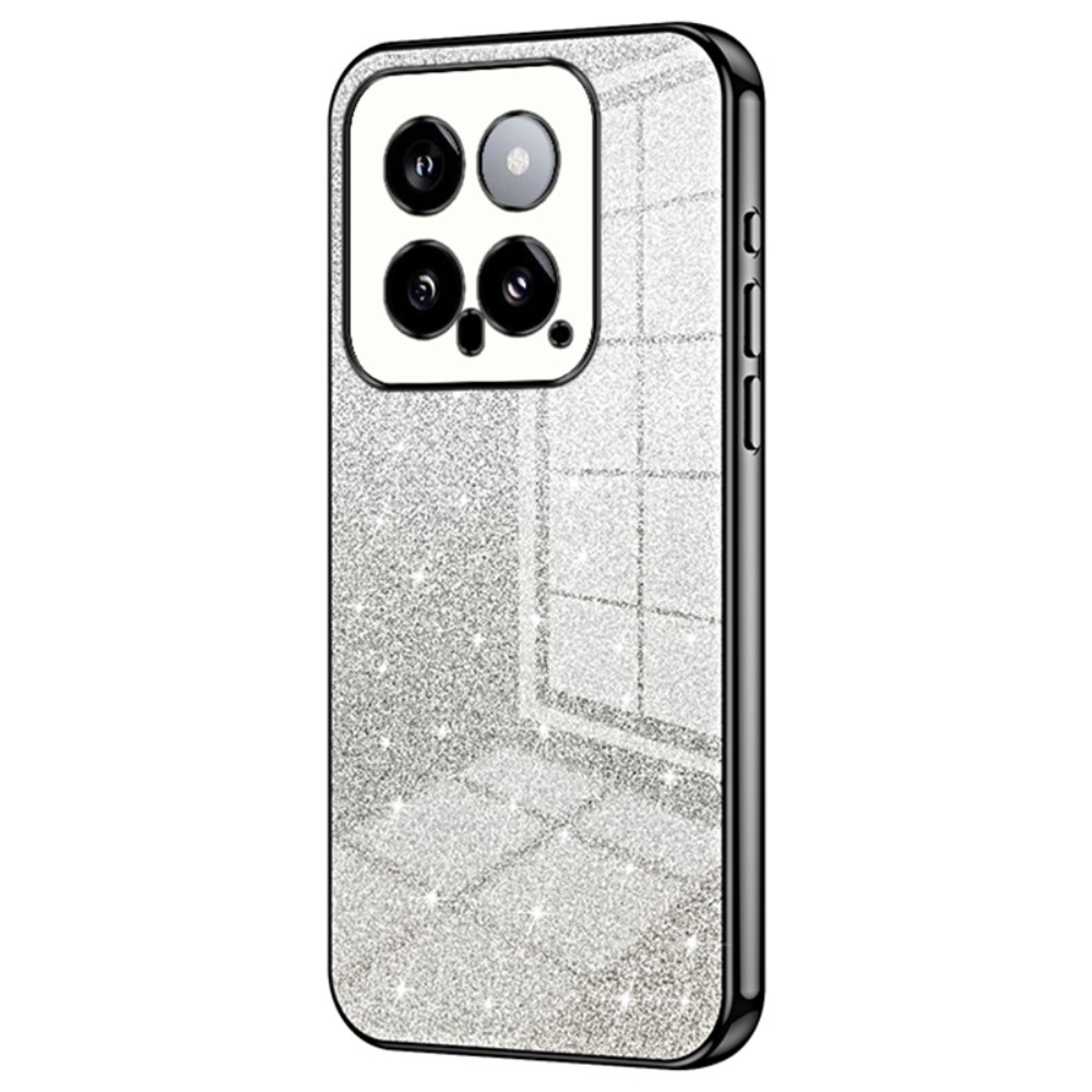 Cut gelový třpytivý obal na Xiaomi 14 - černý