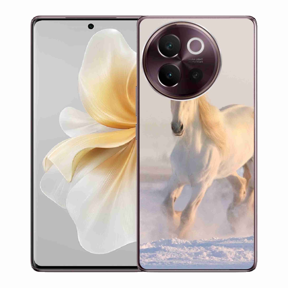 Gelový obal mmCase na Vivo V40 Lite 5G - kůň ve sněhu