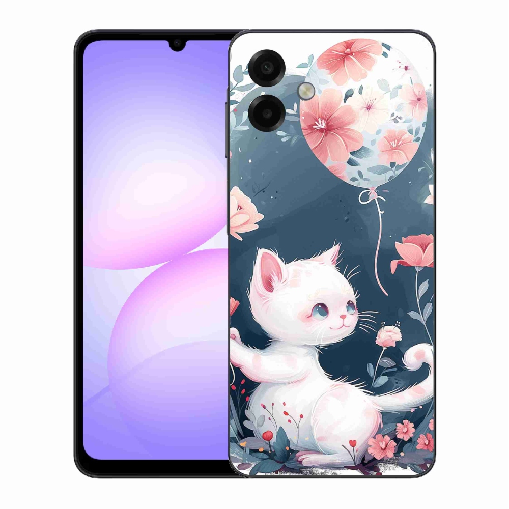 Gelový kryt mmCase na Samsung Galaxy A07 4G - kotě s balónkem