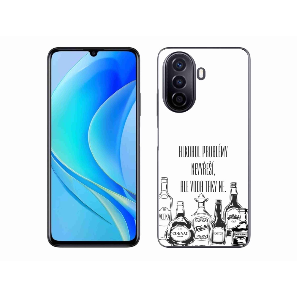 Gelový kryt mmCase na Huawei Nova Y70 - vtipný text bílé pozadí