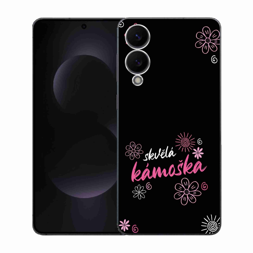 Gelový kryt mmCase na Samsung Galaxy S25 Edge - skvělá kámoška černé pozadí