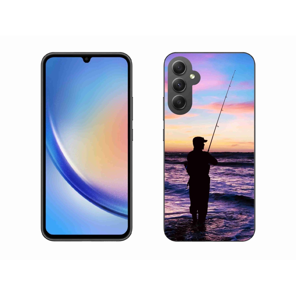 Gelový kryt mmCase na Samsung Galaxy A34 5G - rybaření 1