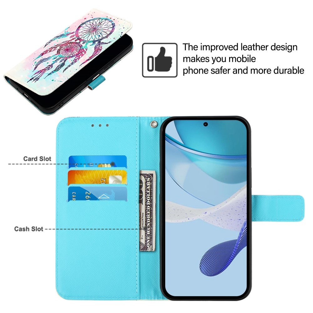 Patte knížkové pouzdro na Samsung Galaxy M55 5G - barevný lapač snů