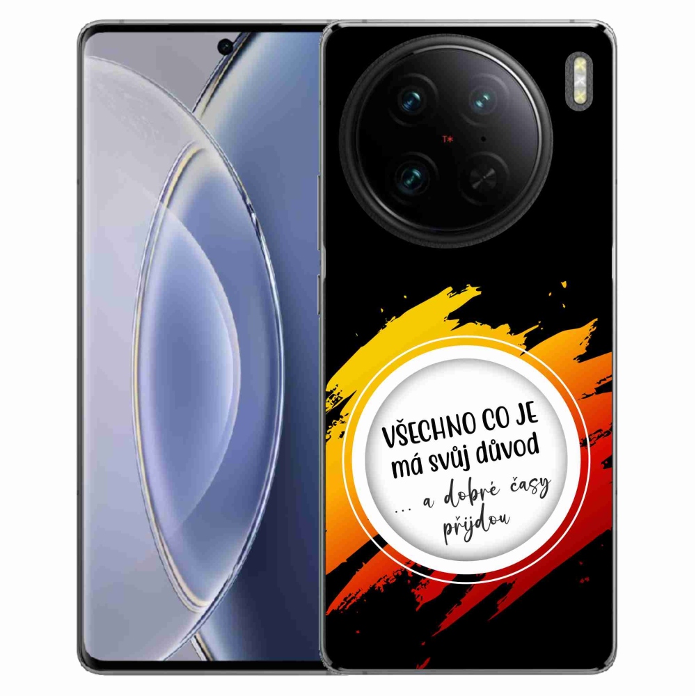 Gelový kryt mmCase na Vivo X90 Pro - citát 3 černé pozadí