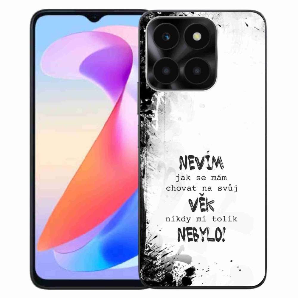 Gelový kryt mmCase na Honor X6a - vtipný text 14 bílé pozadí