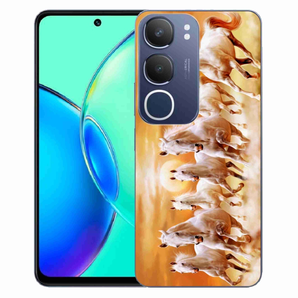 Gelový kryt mmCase na Vivo Y19s - koně 2