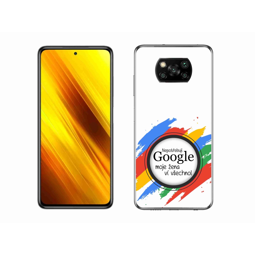 Gelový kryt mmCase na Xiaomi Poco X3 Pro - žena ví všechno bílé pozadí