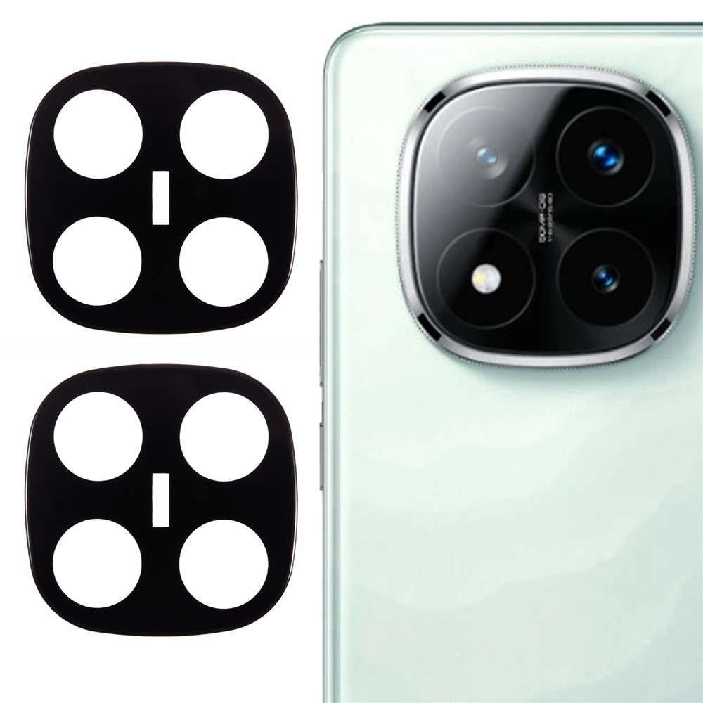 Sklo čočky fotoaparátu na Xiaomi Redmi Note 14 Pro+ 5G - černé 2ks