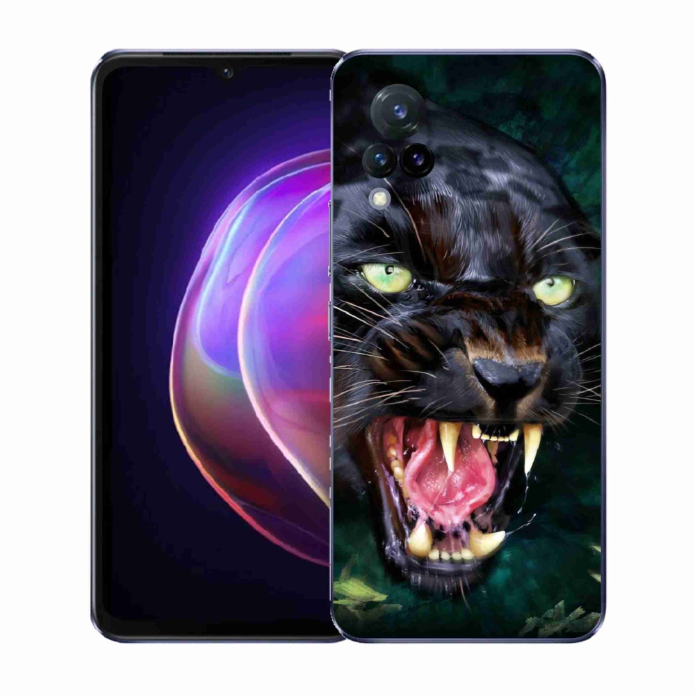 Gelový kryt mmCase na Vivo V21 4G/5G - rozzuřený černý panter