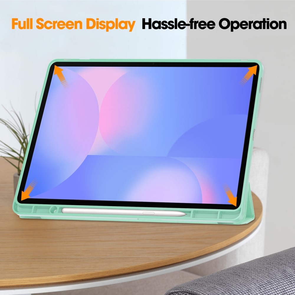 Cases chytré zavírací pouzdro na Samsung Galaxy Tab S10 FE+ - světlezelené