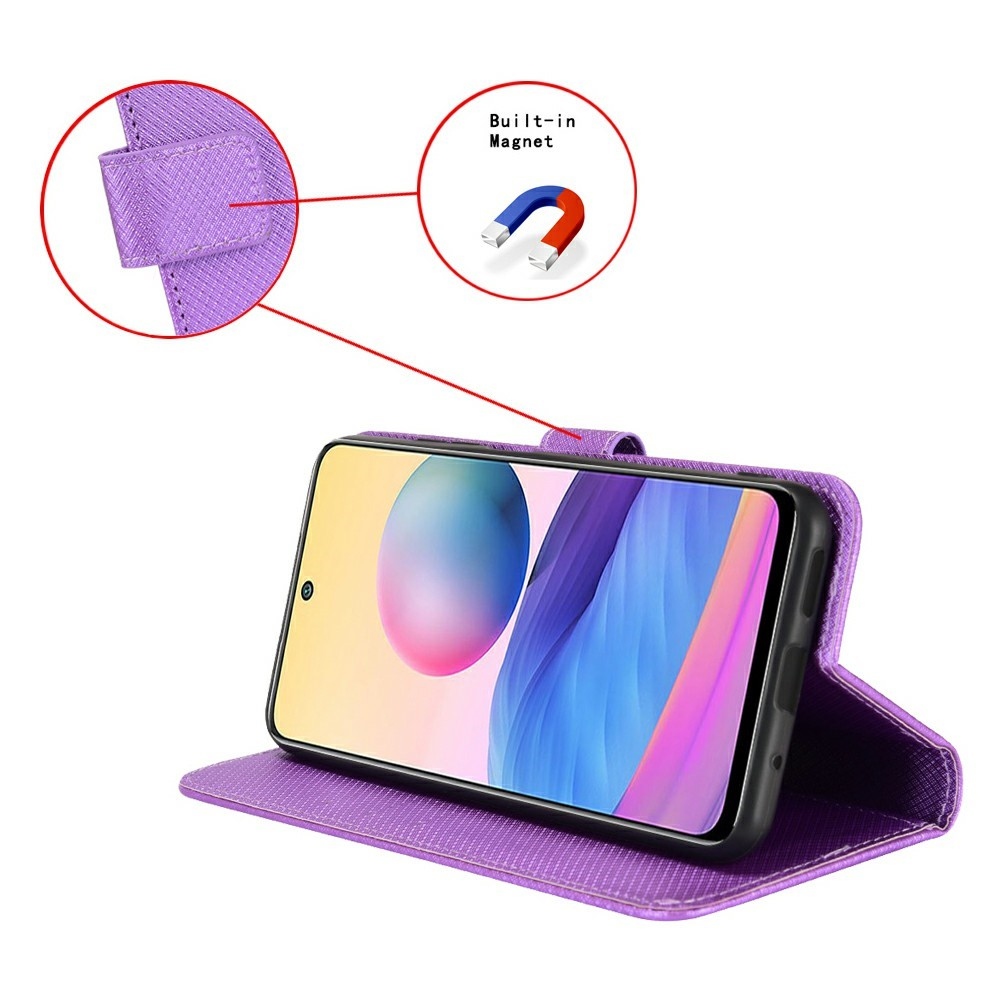 Diamond knížkové pouzdro na Realme Note 70T - fialové