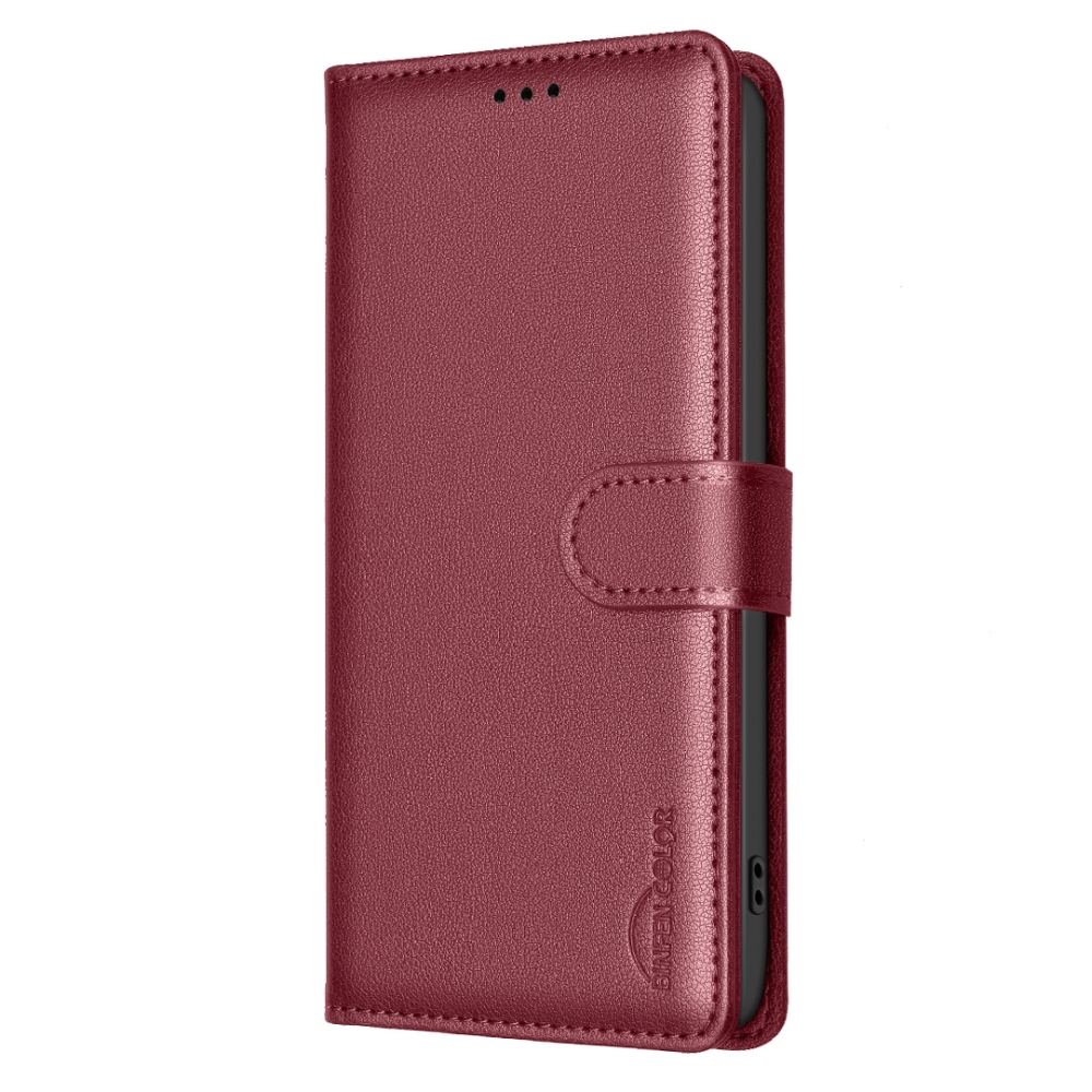 BINFEN knížkové pouzdro na Xiaomi Redmi 15 5G (169mm) - červené