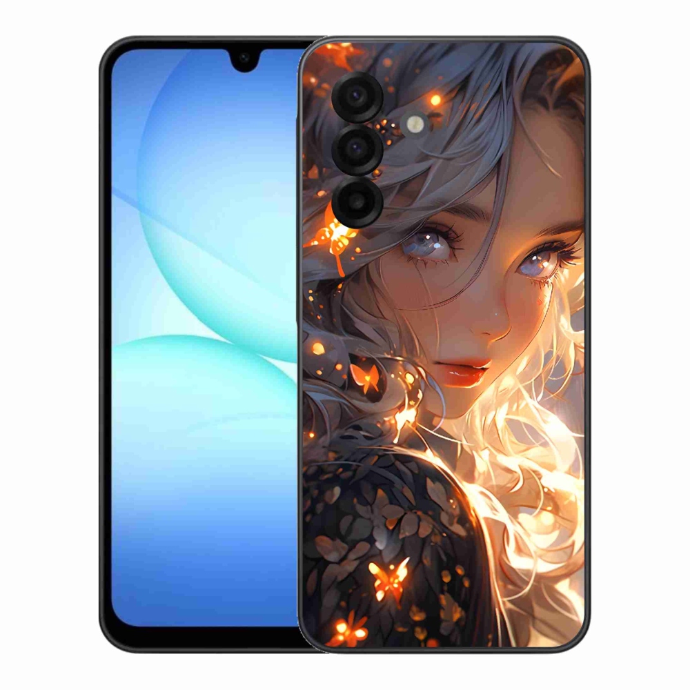 Gelový kryt mmCase na Samsung Galaxy A17 5G - dívka a motýli