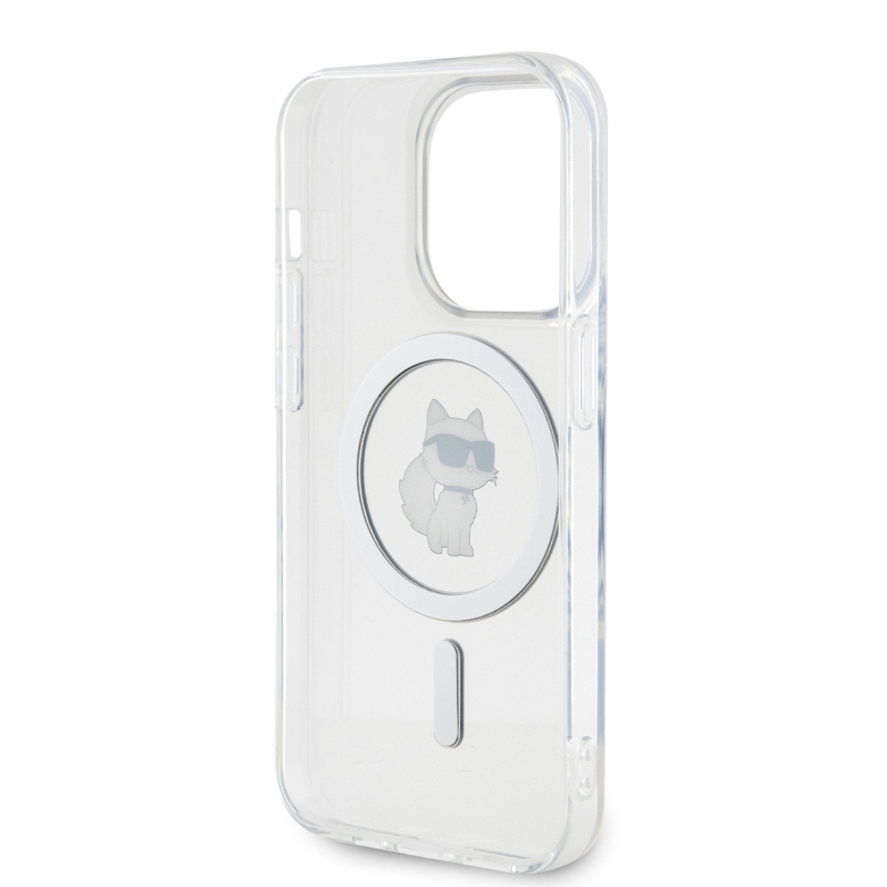 Karl Lagerfeld IML Choupette MagSafe Zadní Kryt pro iPhone 15 Pro - průhledný