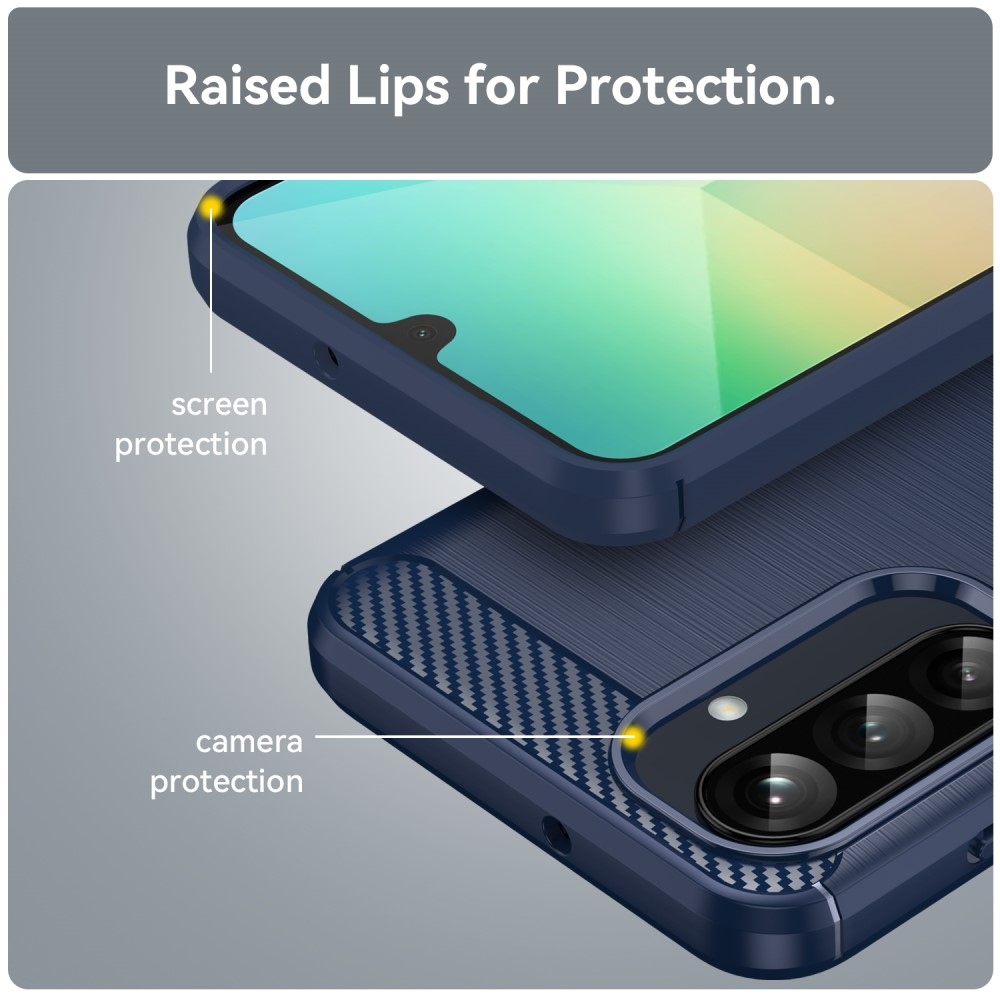 Carbon odolný gelový obal na Samsung Galaxy A26 5G - modrý