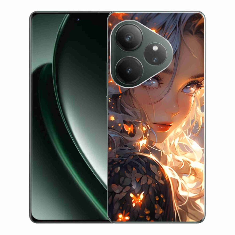 Gelový kryt mmCase na Realme GT 6 5G/GT 6T 5G - dívka a motýli