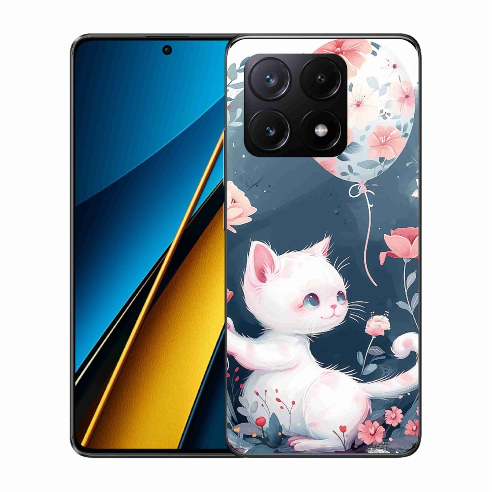 Gelový kryt mmCase na Xiaomi Poco X6 Pro 5G - kotě s balónkem