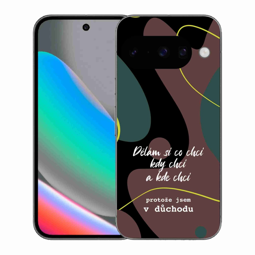 Gelový kryt mmCase na Google Pixel 10 - vtipný text 10 černé pozadí