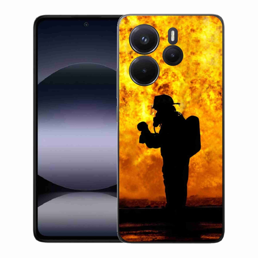 Gelový kryt mmCase na Xiaomi Redmi Note 14 - hasič