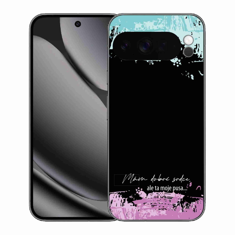 Gelový kryt mmCase na Google Pixel 10 Pro XL - vtipný text 3 černé pozadí