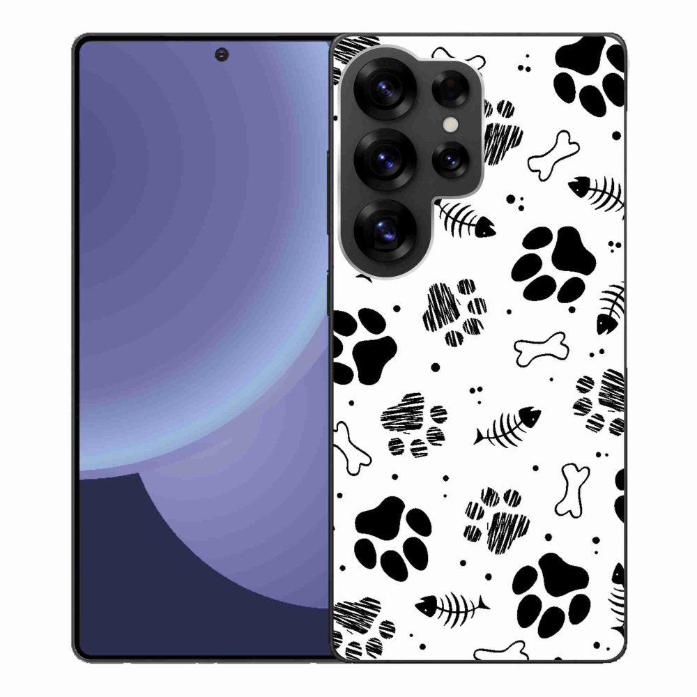 Gelový kryt mmCase na Samsung Galaxy S25 Ultra - psí tlapky 1