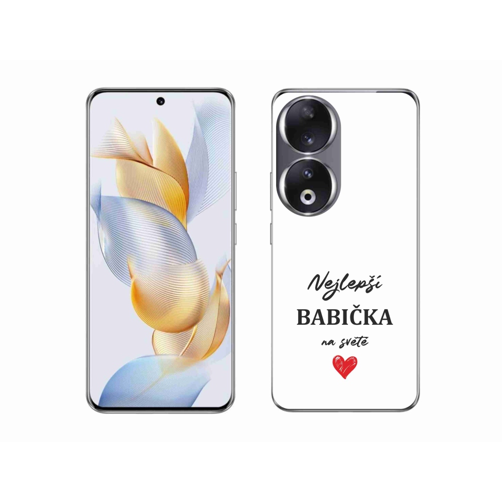 Gelový kryt mmCase na Honor 90 - nejlepší babička 1 bílé pozadí