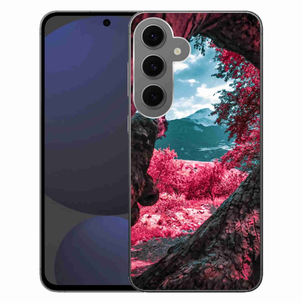 Gelový kryt mmCase na Samsung Galaxy S24 FE - výhled na hory
