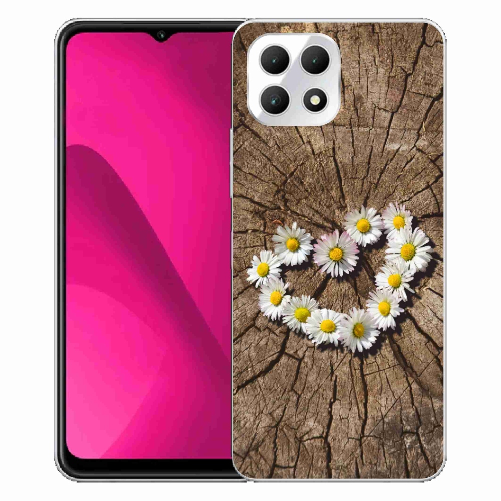 Gelový kryt mmCase na T-Mobile T Phone 2 - srdce z kopretin